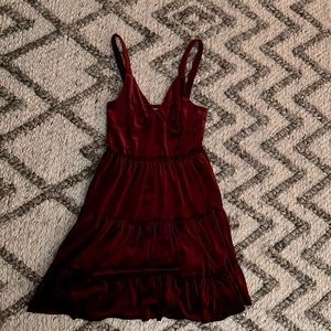 Velvet burgundy dress